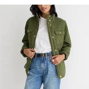 J. Crew Olive Quilted Jacket